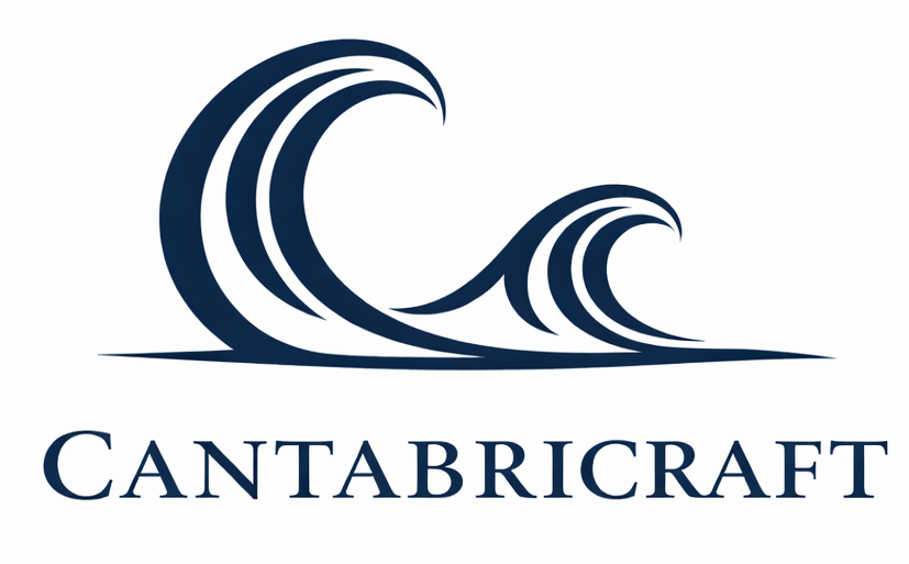 Logotipo de Cantabricraft. Artesanía personalizada con inspiración en el mar Cantábrico